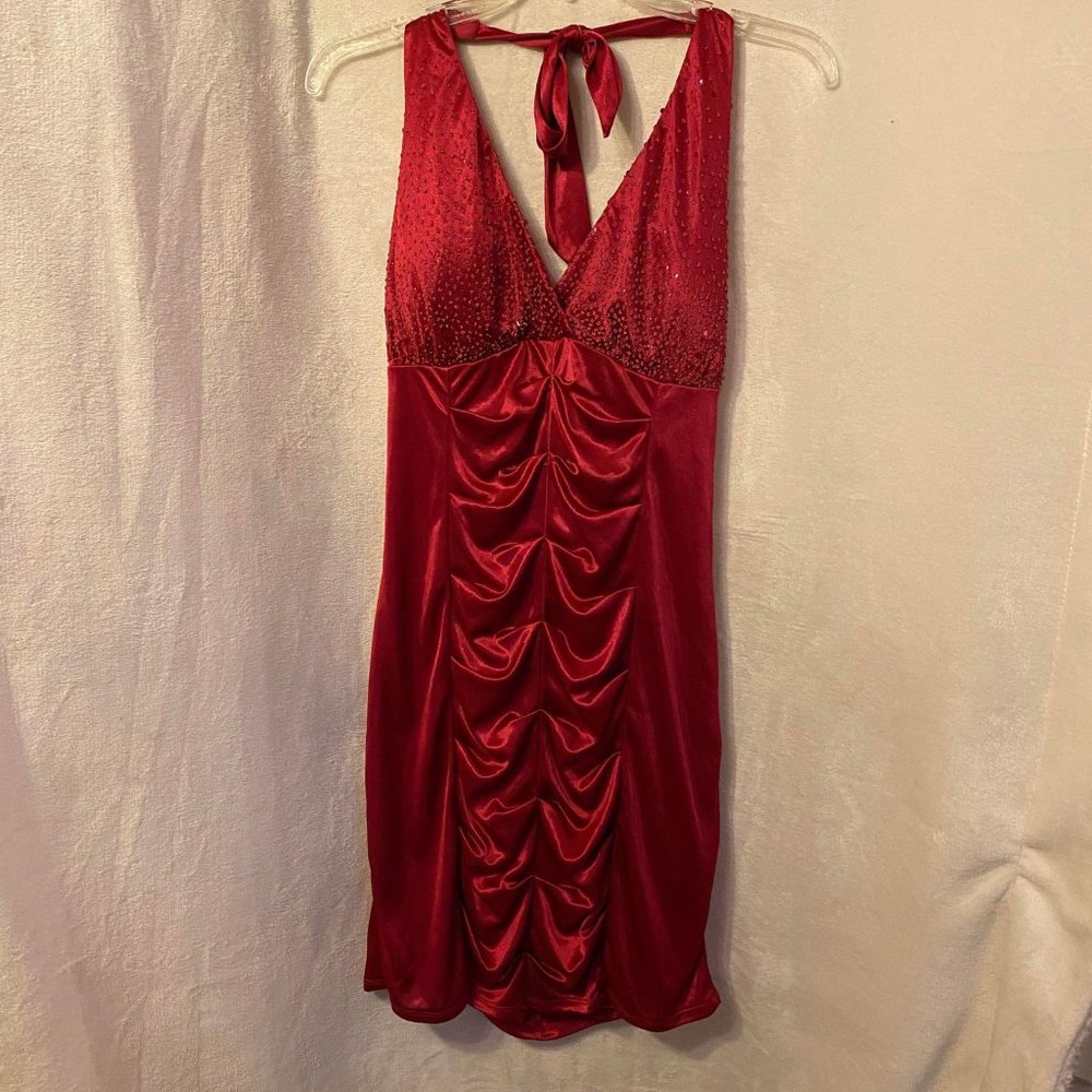 EUC Love Tease Pink Beaded Party Dress Size 13